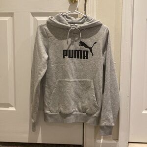 PUMA Essentials Boy’s Long Sleeve Grey and Black Hoodie